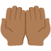 🤲🏾 palms up together: medium-dark skin tone display on Twitter